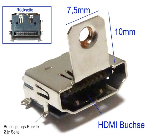 Hdmi buchse offene pins - buchse,